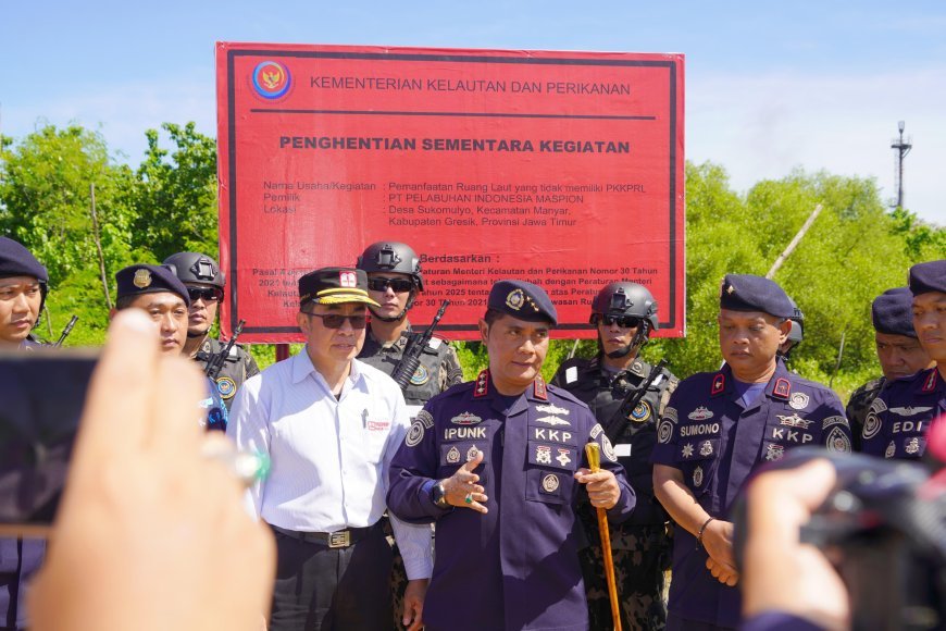 KKP Hentikan Pemanfaatan Ruang Laut Tak Berizin Seluas 30 Ha di Gresik